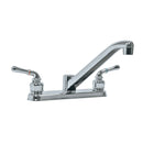 Grifo de cocina de plástico con acabado cromado diseño de lujo con dos manijas