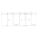 Par rodachines y accesorios Brillante, puerta vidrio temp10-12 mm, soporta 100kg. riel TD-8600B-4