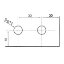 herraje guia Sistema Plegable. Satinada para vidrios 10-12 mm