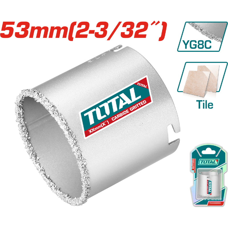 Brocas circulares de carburo sacabocado para piedras y cerámicas. 53mm