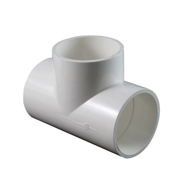 Conectores T de PVC #40 a presión.