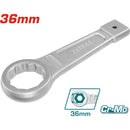 Llave inglesa de anillo de golpear, Tamaño: 36mm. 205mm largo CR-V. DIN7444