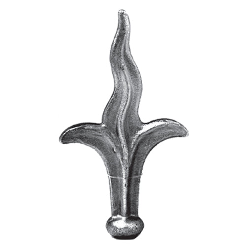 Punta de lanza soldable con 6011, Base Ø 20mm, 70mm de Ancho x 130mm de Alto