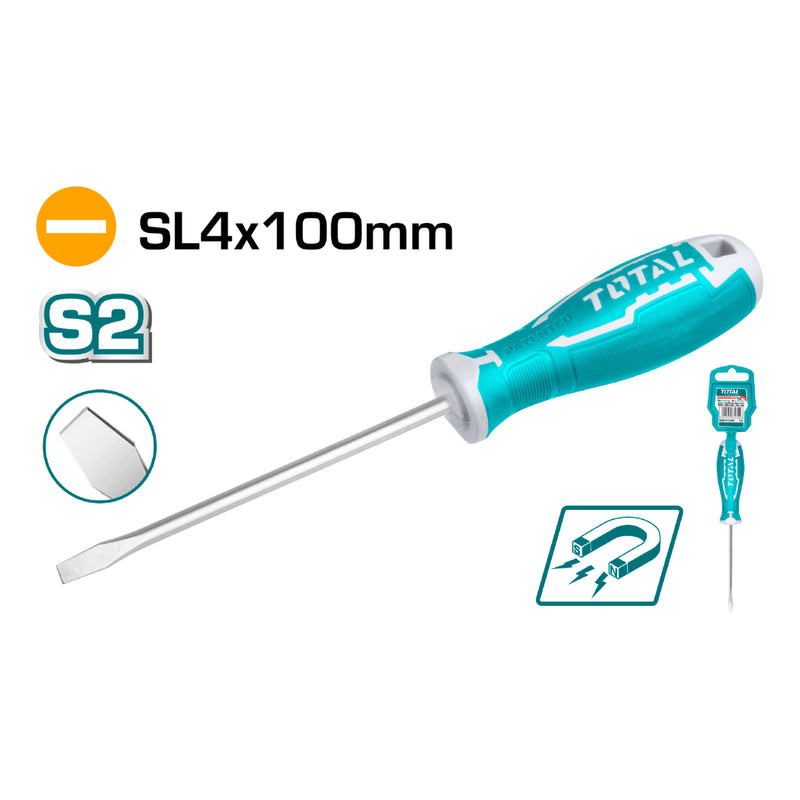 Destornillador de paleta 4.0 mm. SL4. Largo 100 mm.