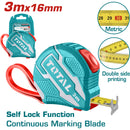 Cinta Métrica de diseño único de navaja de nylon de 3mX16mm. Metros/Pulgadas.