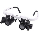 Lentes con lupa y luces led.