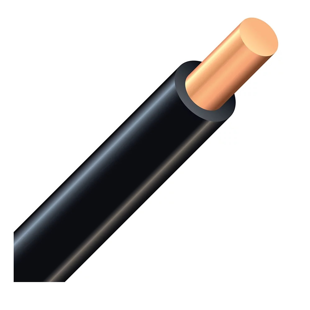 Alambre Electrico 10 AWG. Color Negro. Se Vende Rollo 152.40 m