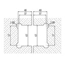 Bisagra de ducha 90 grados Aleacion ZAMAC. Economica Acabado Brillante. Vida util 2-3 años
