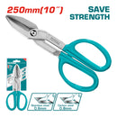 Tijera de Hojalateria de 10". Espesor máx. De corte: Acero al carbono ≤ 0.8 mm.