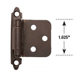 (Par) Bisagras de cierre automático de 1.625" de bronce frotado con aceite