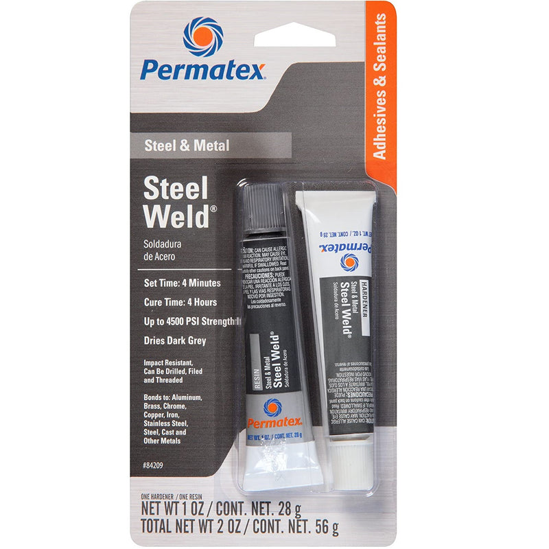 Pegamento epóxico de secado rápido 4 minutos Permatex 2 Oz. Para acero y metales