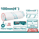 Repuesto rodillo de pintar de  de 4". Altura de la fibra 12 mm