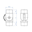 Codo Regulable para Tubo de 42.4mm.