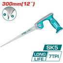 Sierra de Compas de 12"/300mm SK5 7TPI, con dientes rectificados de precision.