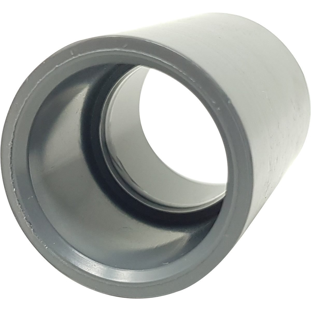 Union Recta de 1/2" para  Tubo - Tubo Electrico de PVC. Color Gris Claro.