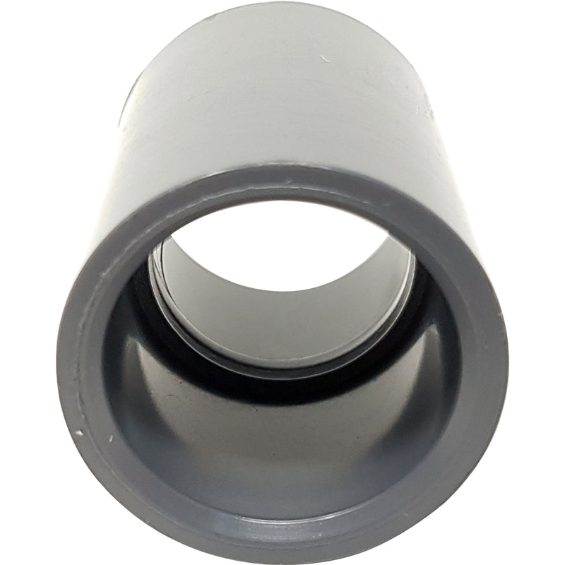 Union Recta de 1/2" para  Tubo - Tubo Electrico de PVC. Color Gris Claro.