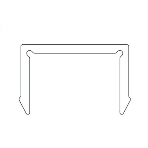 Cover de perfil para esconder tornillos 5.8 mts. Acabado Blanco.