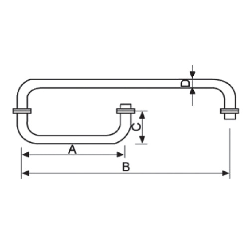 Tirador toallero de 457 puerta de baño. Color negro . Bronce alta calidad 19X152X457