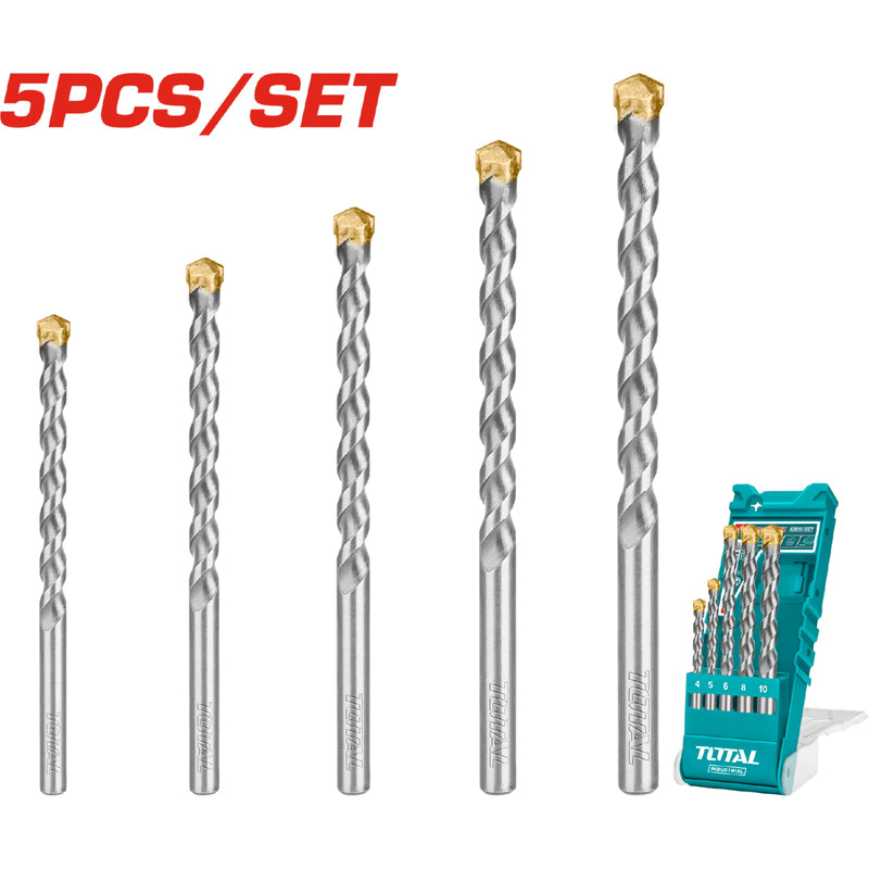 Juego de Brocas para Concreto de 5 piezas.