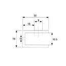 Clip chico corto para vidrios de 8-10 mm. Acabado Brillante (se vende por unidad)