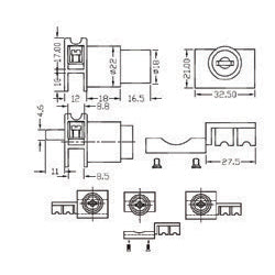 Cerradura especial para perfil C-A0059. Sirve para derecha o izquierda. 2 llaves.