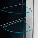 Soporte de repisas de vidrio tipo pelicano Grande. Para vidrios de 6-15 mm.Brillante (p/pares)