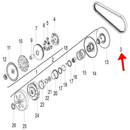 Correa de cuero (K-BLADE125)