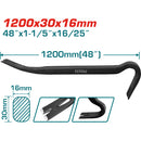 Pata de Cabra de 48"(1200mm) X 1-1/8"(29mm) X 19/32"(15.0mm). Mango Ovalado con Muesca （30°，68°).