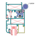 Bisagra para Ventana. Platina de ajuste y tornillos de acero inoxidable.Soporta 100KG y Ancho de 100