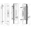 Cierre perimetral manual tornillo visto y Uñero embutido incluido. Cilindro llave Estrella. Blanco