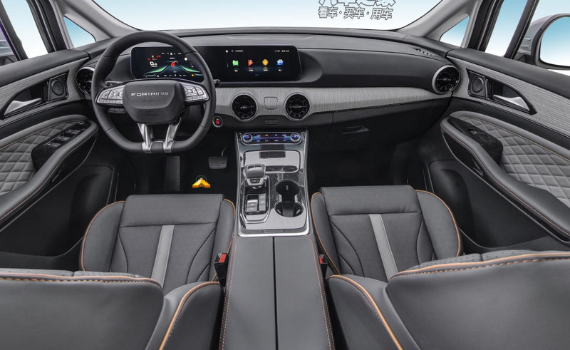 MPV YATCH 7 asientos Forthing Gasolina Vers Exclusive 10 airbags 360° Cam Color Cyan/ Interior NEGRO