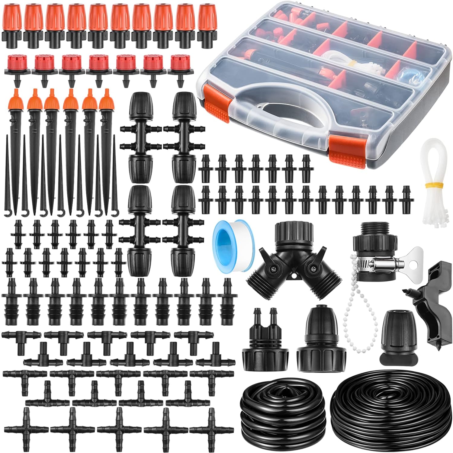 Kit de sistema de riego por goteo.