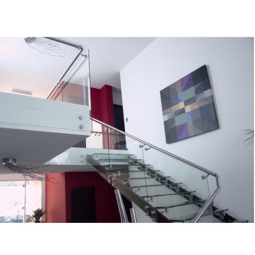 BOTON DE 2" PARA BARANDAS VIDRIO. ACABADO SATINADO (NX48 * 30)