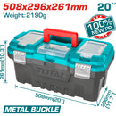 Caja de herramientas de plástico 20" TOTAL grapas Metálicas de alta calidad