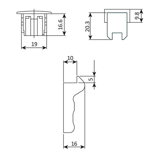 Cierre perimetral automatico de tornillo oculto. Incluye gancho y recibidor. Color negro.