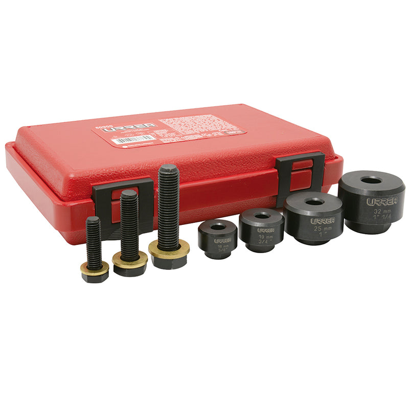 Juego de sacabocados 7 piezas para láminas De 5/8” a 1-1/4” Knockout punch