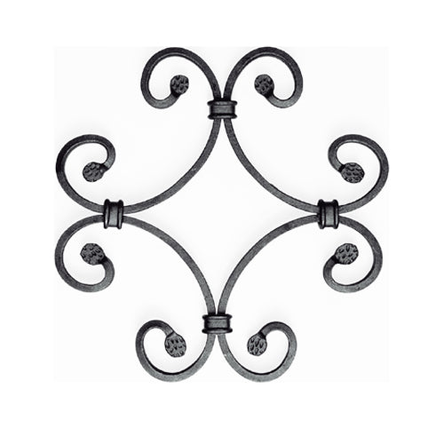 Rosón artístico de hierro forjado Diámetro: Ø 250 mm; Platina de 12 x 6 mm