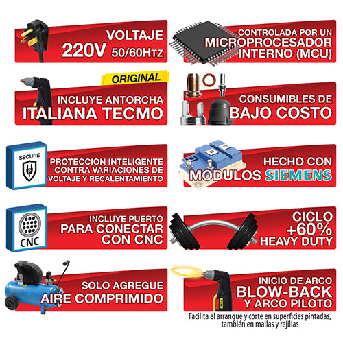 Cortador Plasma 70 amp DIGICUT70 (CNC).220v. Corta hasta 28 mm.Compatible cortadora CNC