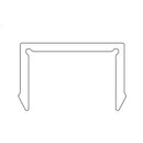 Cover de perfil para esconder tornillos 5.8 mts. Acabado inox ligth.