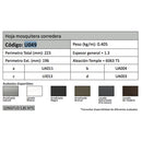 Marco Mosquitera Slim. Espesor 1.1 mm. Largo 5.85 mts. Acabado Lacado Blanco