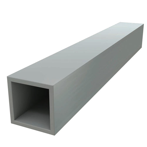 Perfiles de Aluminio Cuadrado 1". Espesor 2.29 mm Largo 5.85 mts. Material 6061-T6. Acabado Mill.