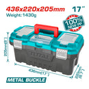 Caja de herramientas de plástico 17" TOTAL grapas Metálicas de alta calidad
