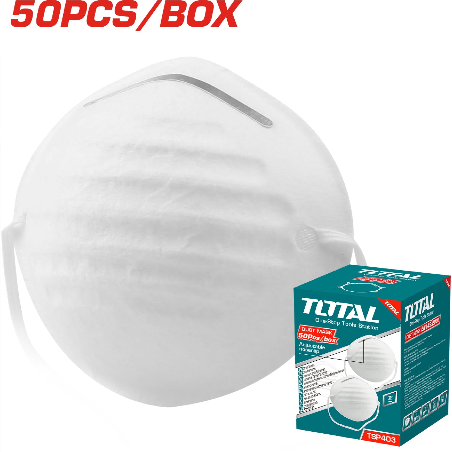 (CAJAS DE 50) mascara antipolvo Material: Poliéster.