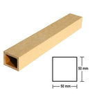 PErgola WPC Tubo Cuadrado 2" Acabado Madera Abedul Exteriores 50x50x2900mm